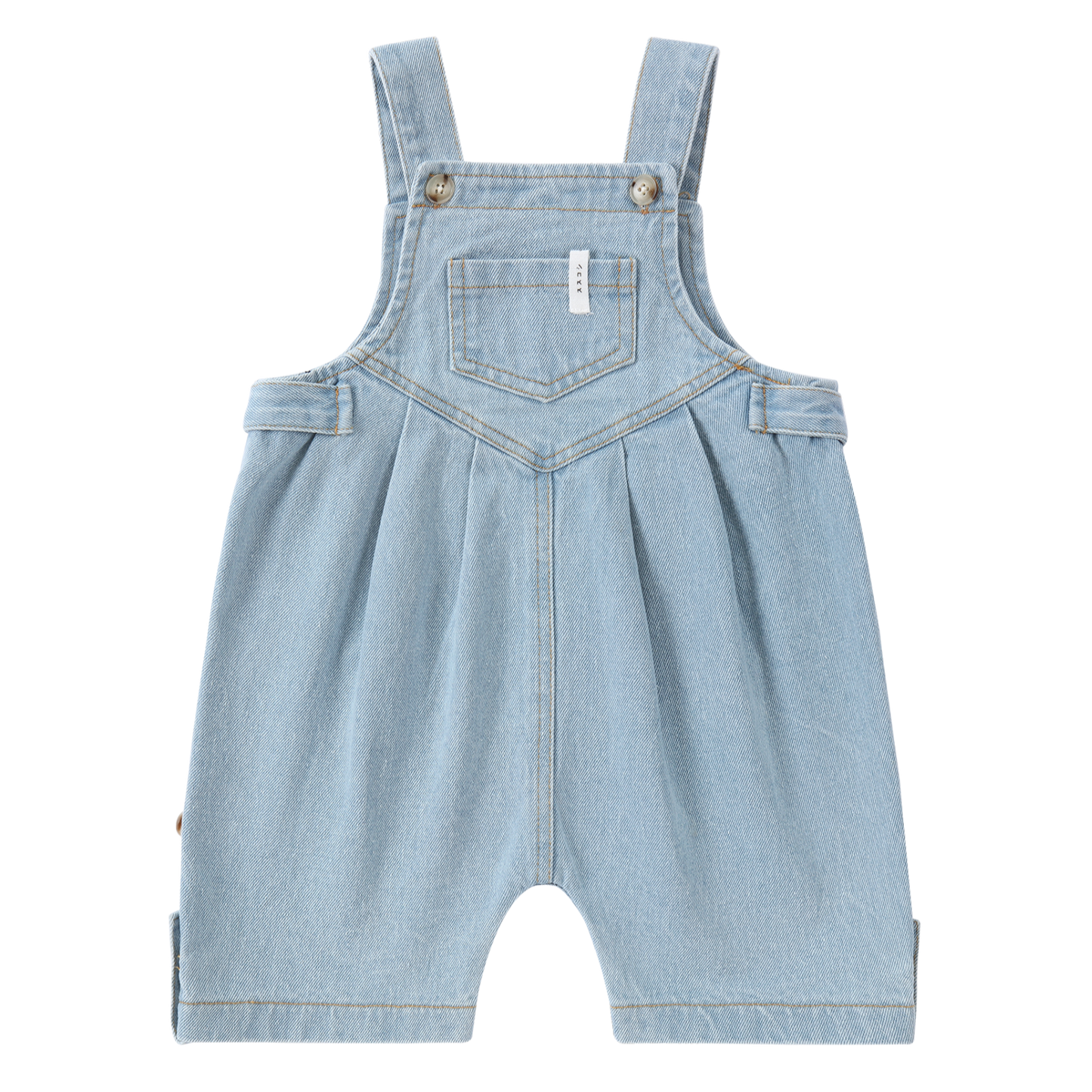 Baby Blue Denim Overall Shorts