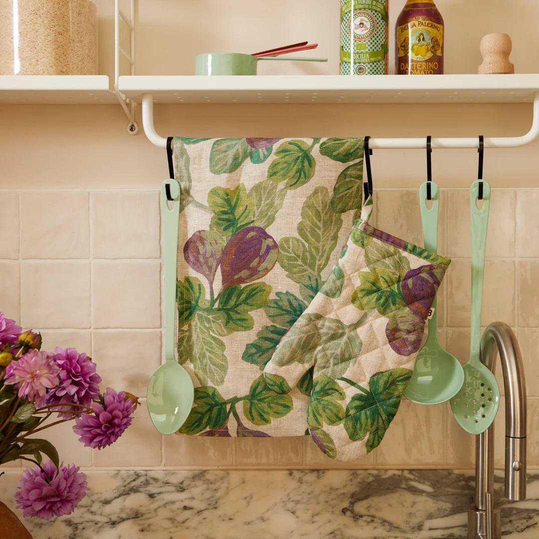 Figgy Green Tea Towel