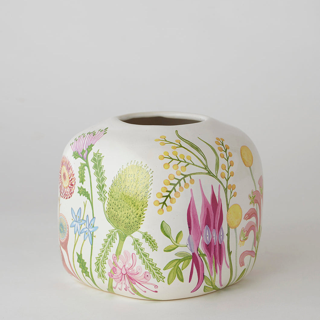 Australian Wildflowers Cube Vase