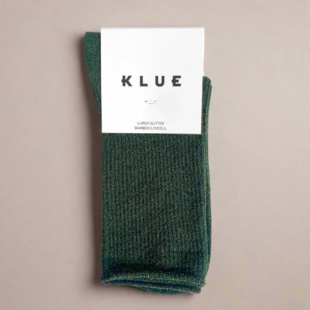 Green Glitter Lurex Socks