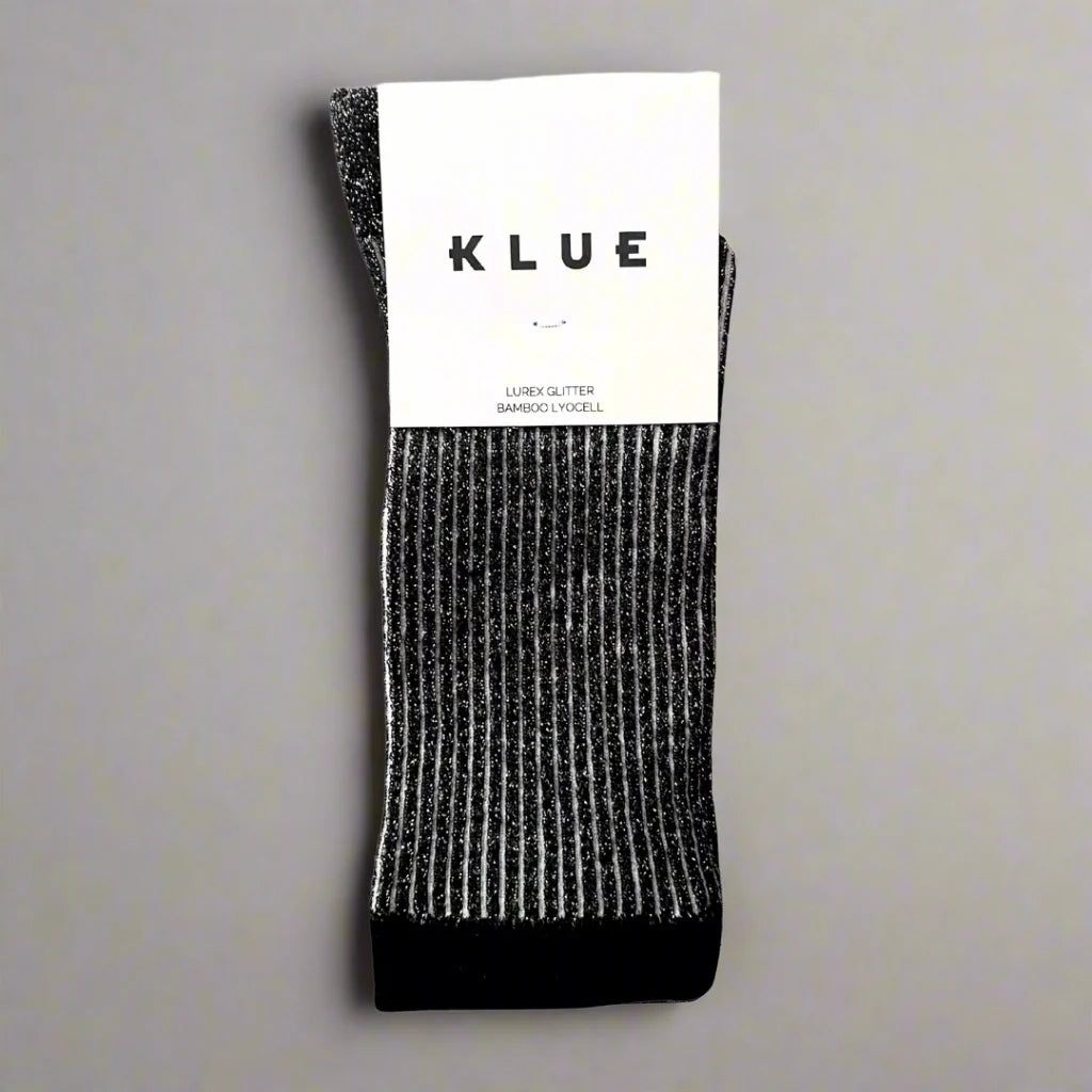 Black Stripes Glitter Lurex Socks