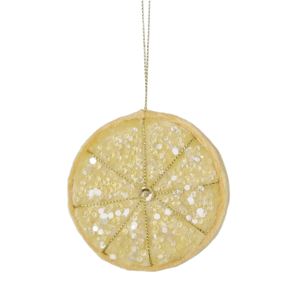 Palermo Beaded Lemon Slice Decoration