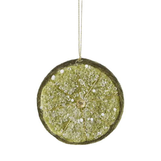 Palermo Beaded Lime Slice Decoration