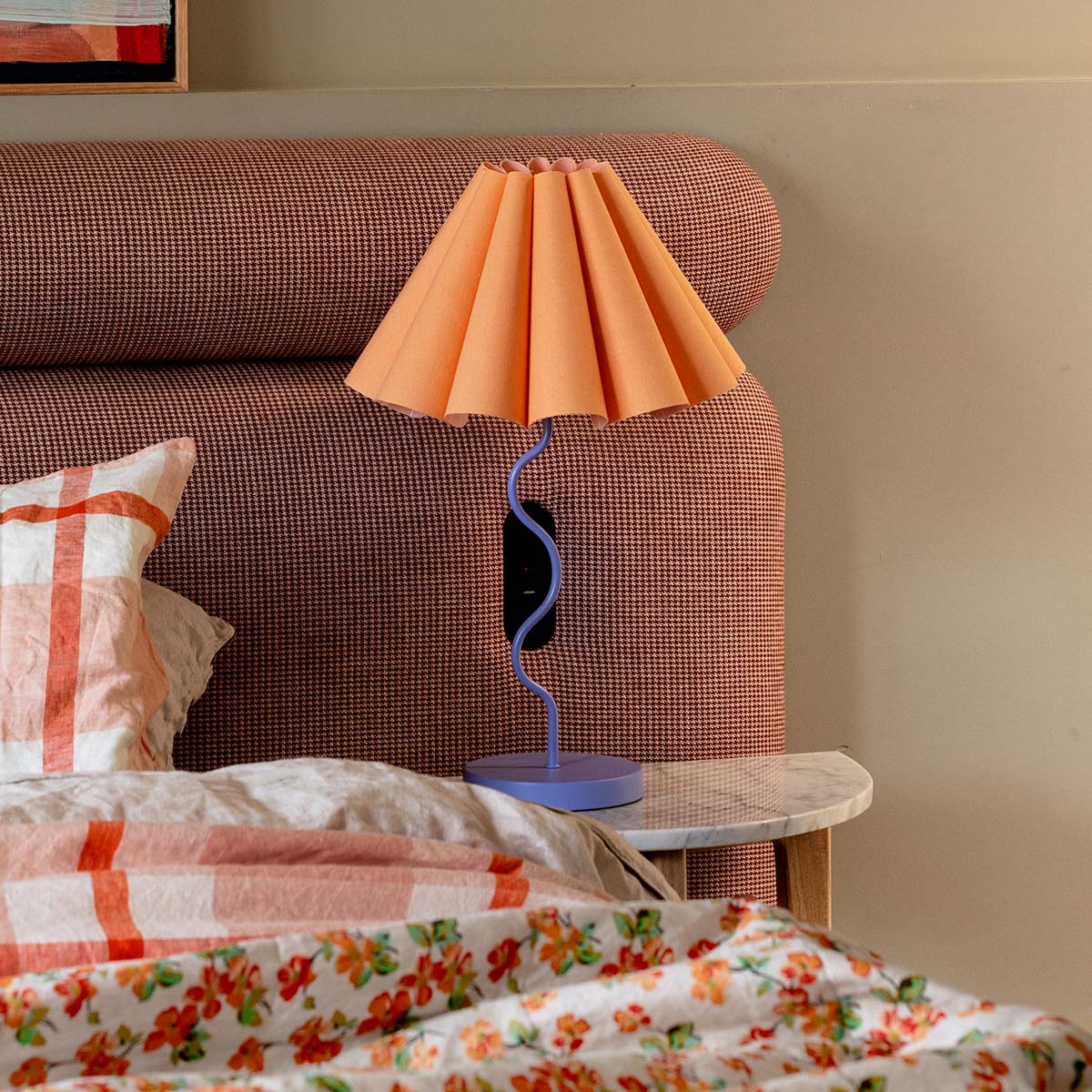 Cora Table Lamp Peach/Purple