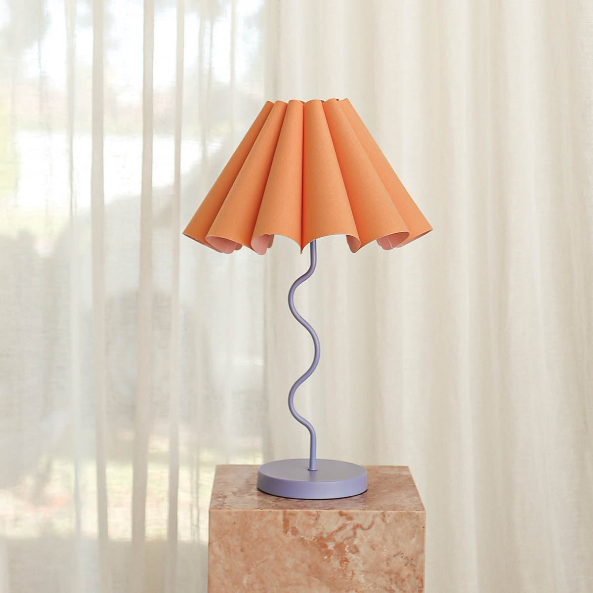 Cora Table Lamp Peach/Purple