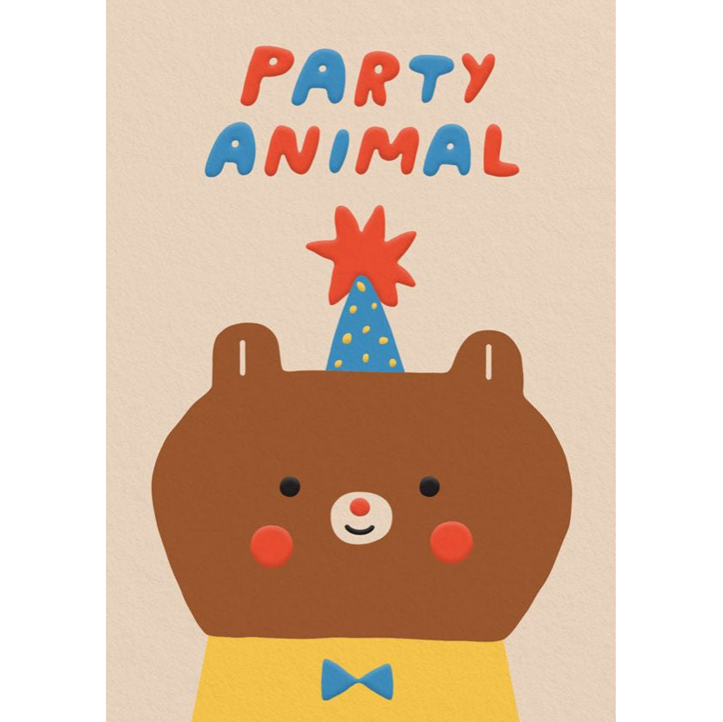 Party Animal Bear Greeting Card