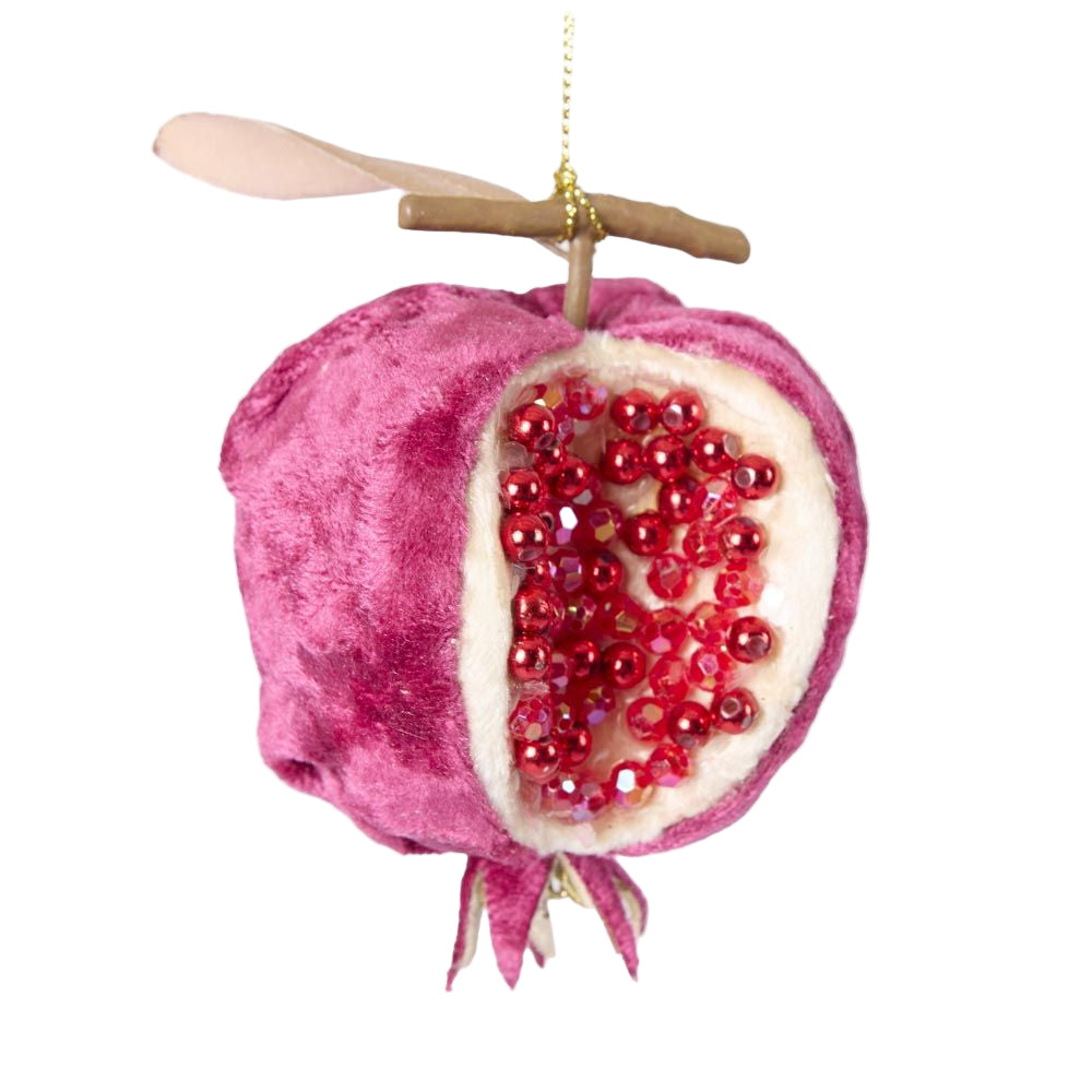 Luxe Beaded Pomegranate Decoration