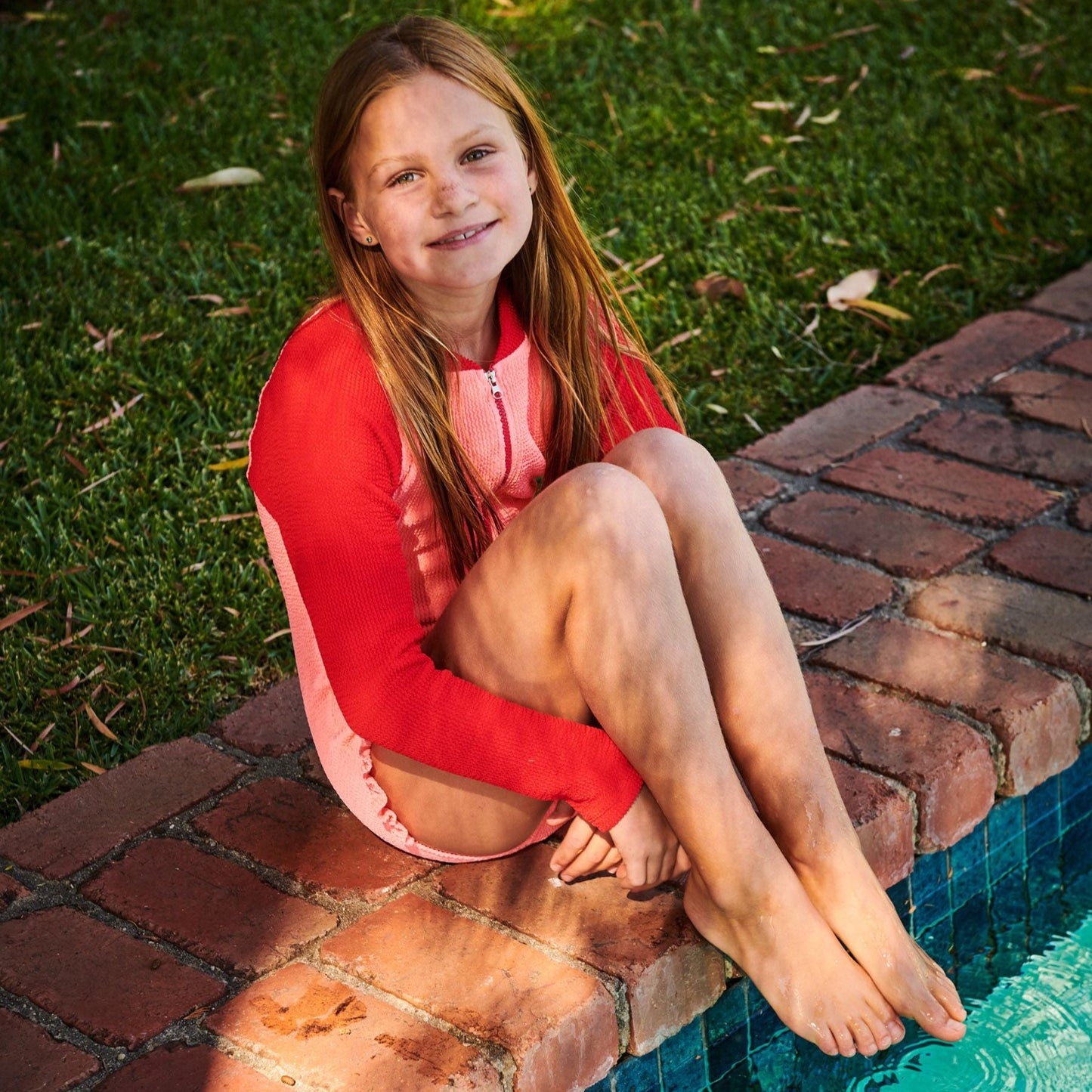 Cheeky Crinkle Long Sleeve Bathers