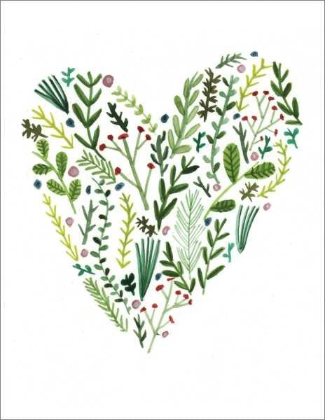 Floral Heart Greeting Card