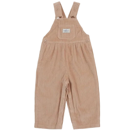 Sammy Corduroy Tan Baby Overalls