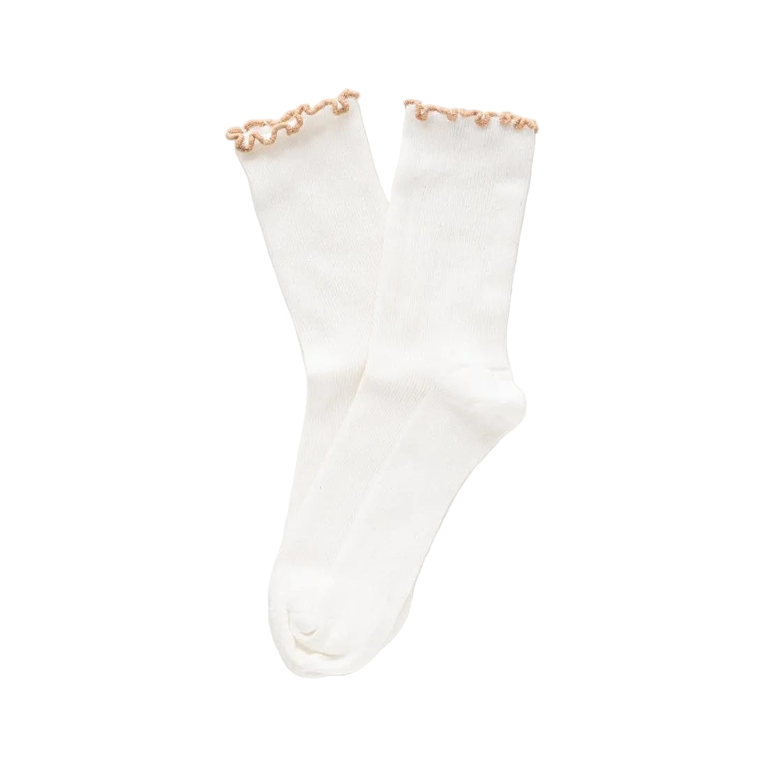 Almond Organic Cotton Socks with Ruffles