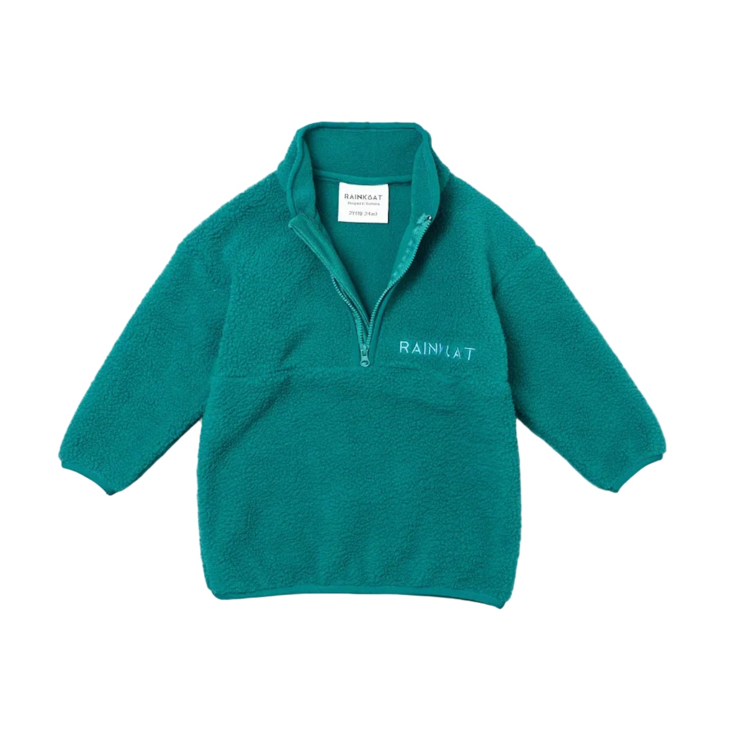 Quarter Zip Kids Fleece Dark Teal