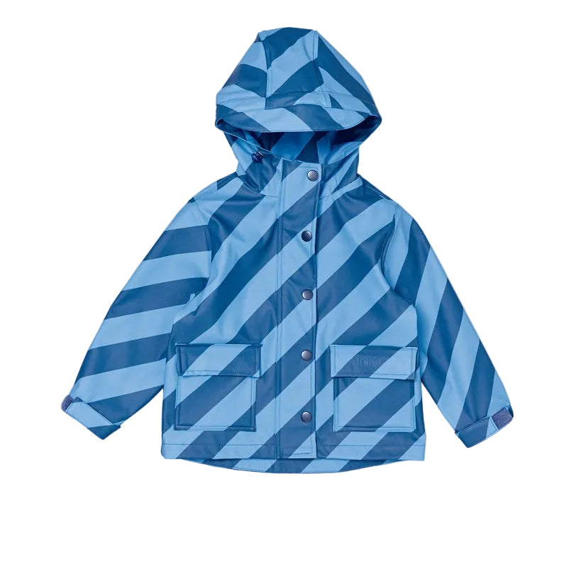 Minimac Waterproof Jacket Blue Stripe