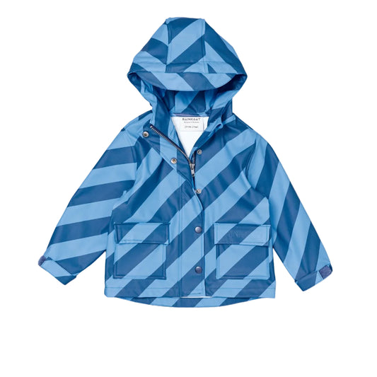 Minimac Waterproof Jacket Blue Stripe