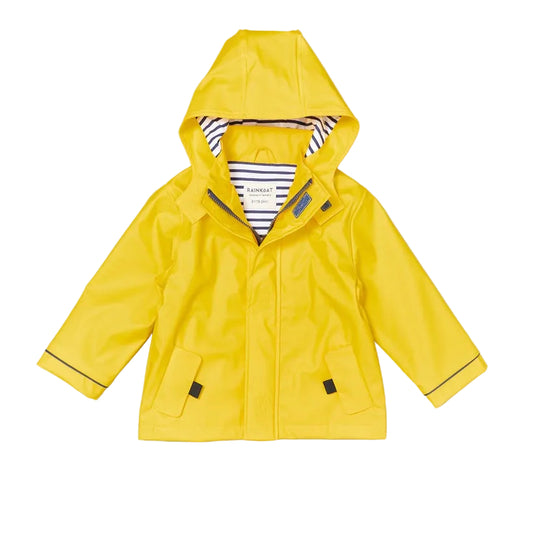 Stripy Sailor Waterproof Jacket Yellow