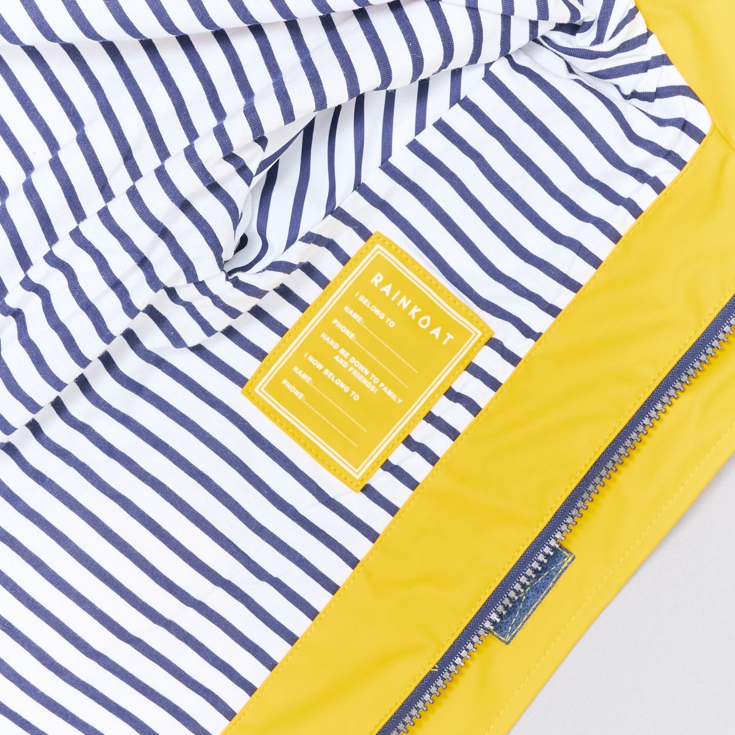 Stripy Sailor Waterproof Jacket Yellow