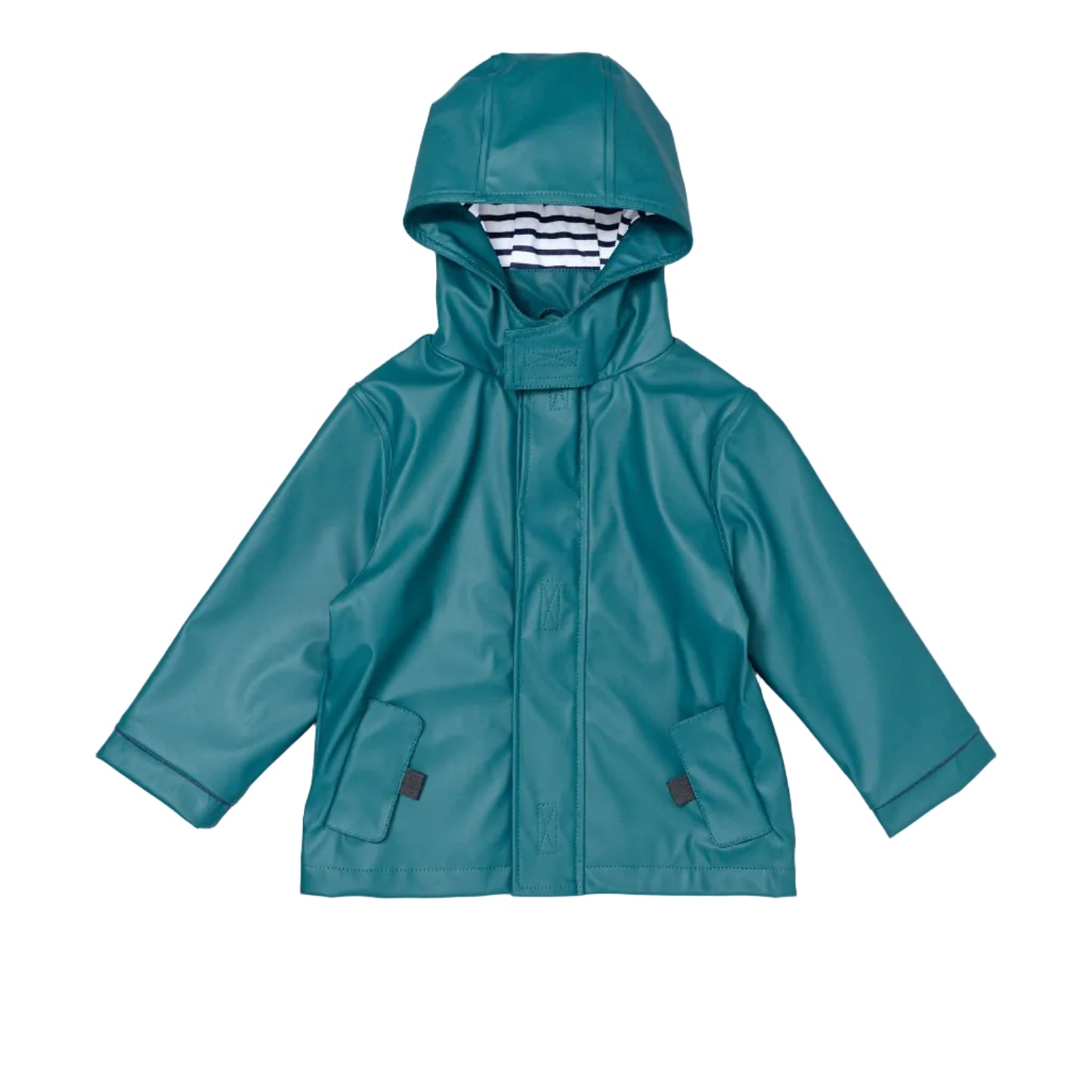 Stripy Sailor Waterproof Jacket Dark Teal