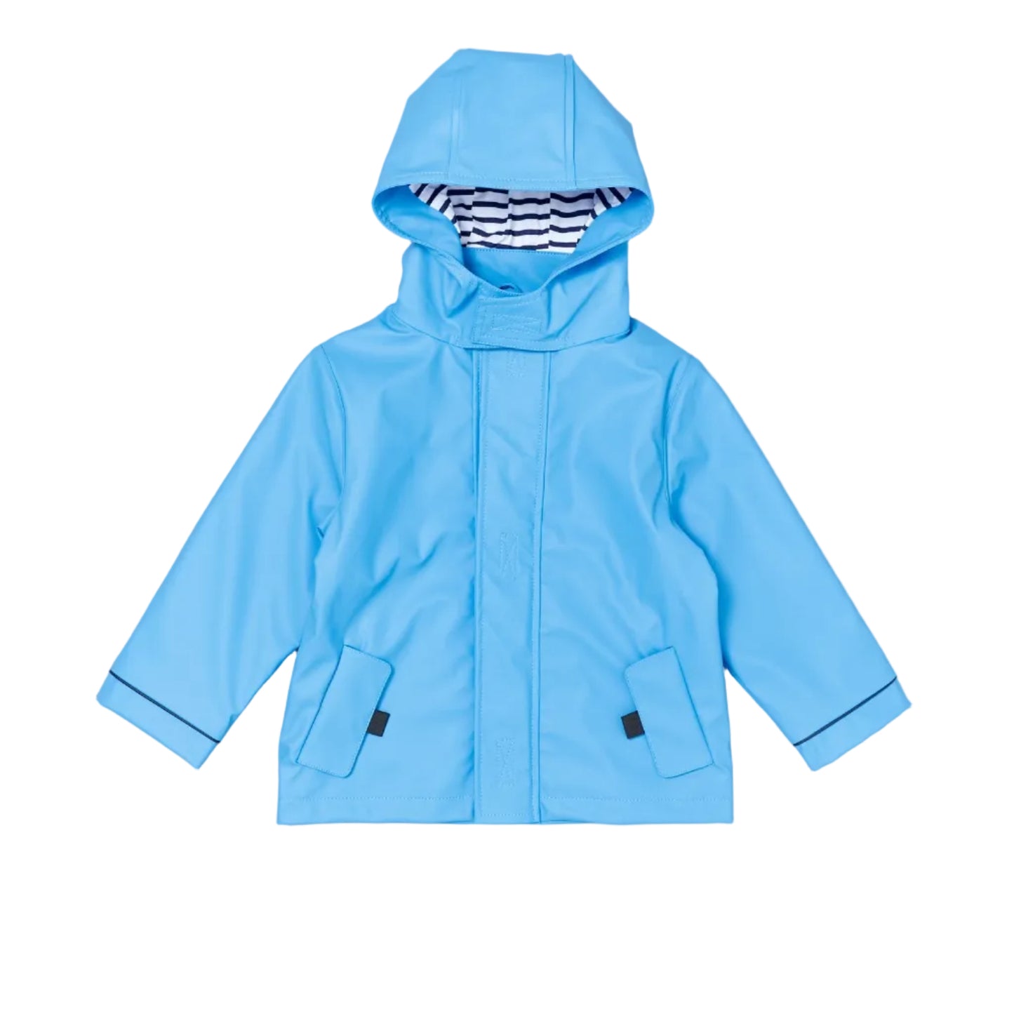 Stripy Sailor Waterproof Jacket Light Blue