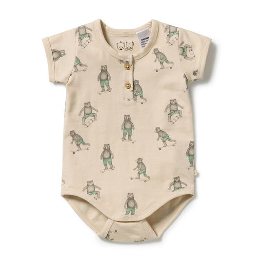 Skater Club Organic Henley Baby Bodysuit