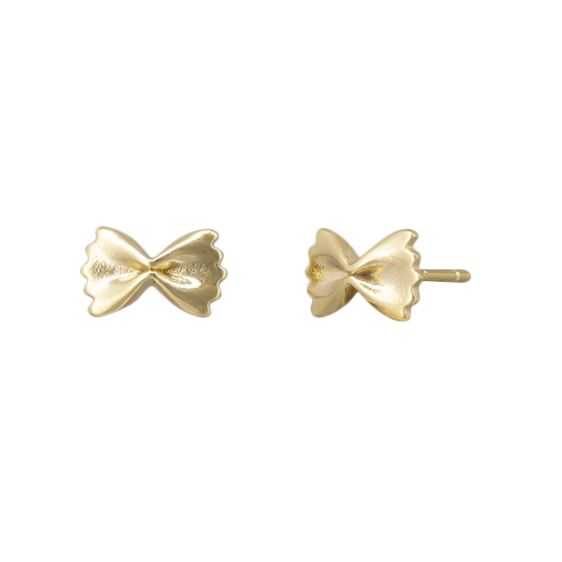 Bow Tie Pasta Gold Studs