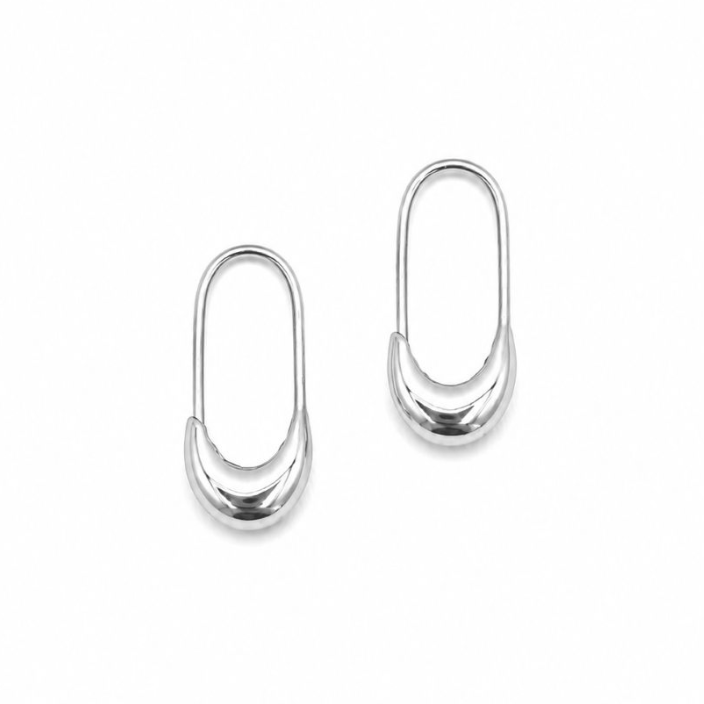 U Silver Hoops