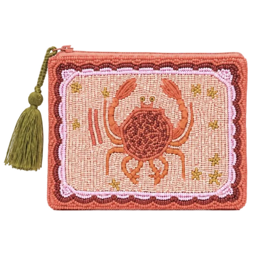 Crab Beaded Purse