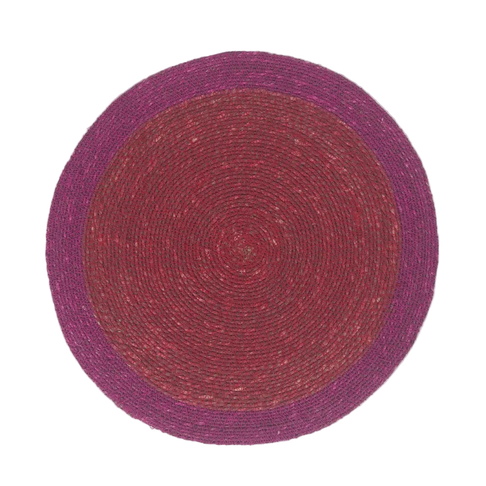 Seagrass Placemat Fuchsia & Red