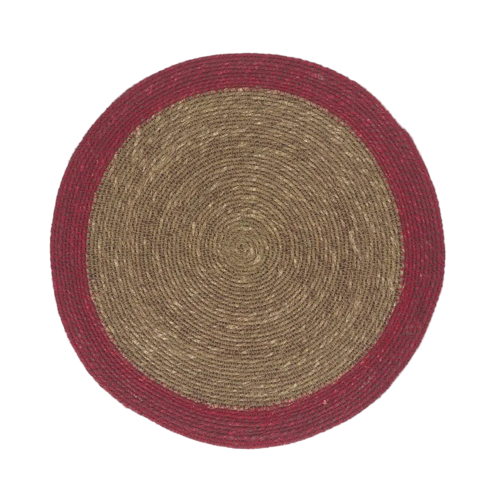 Seagrass Placemat Natural & Red