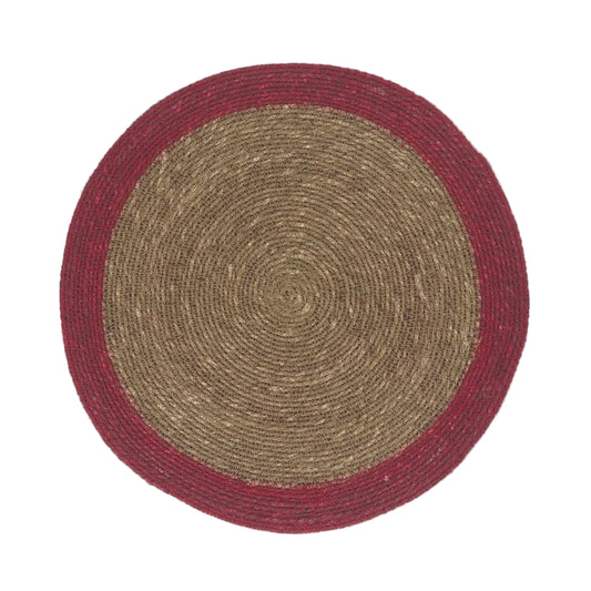 Seagrass Placemat Natural & Red