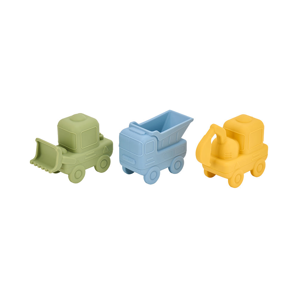 Trucks Silicone Squeezy Bath Toys Set of 3