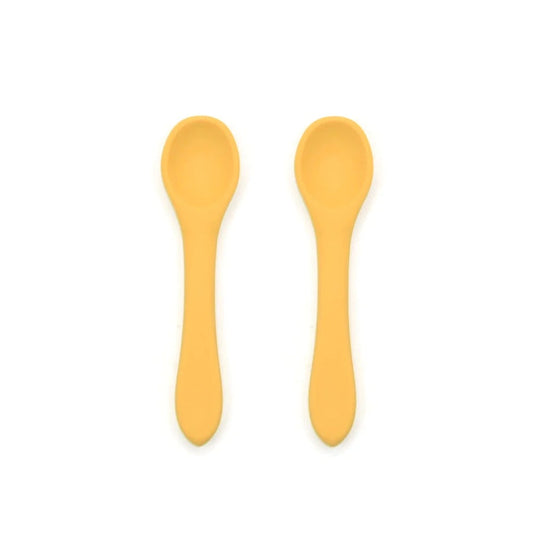 Silicone Baby Spoons 2 Pack Mango