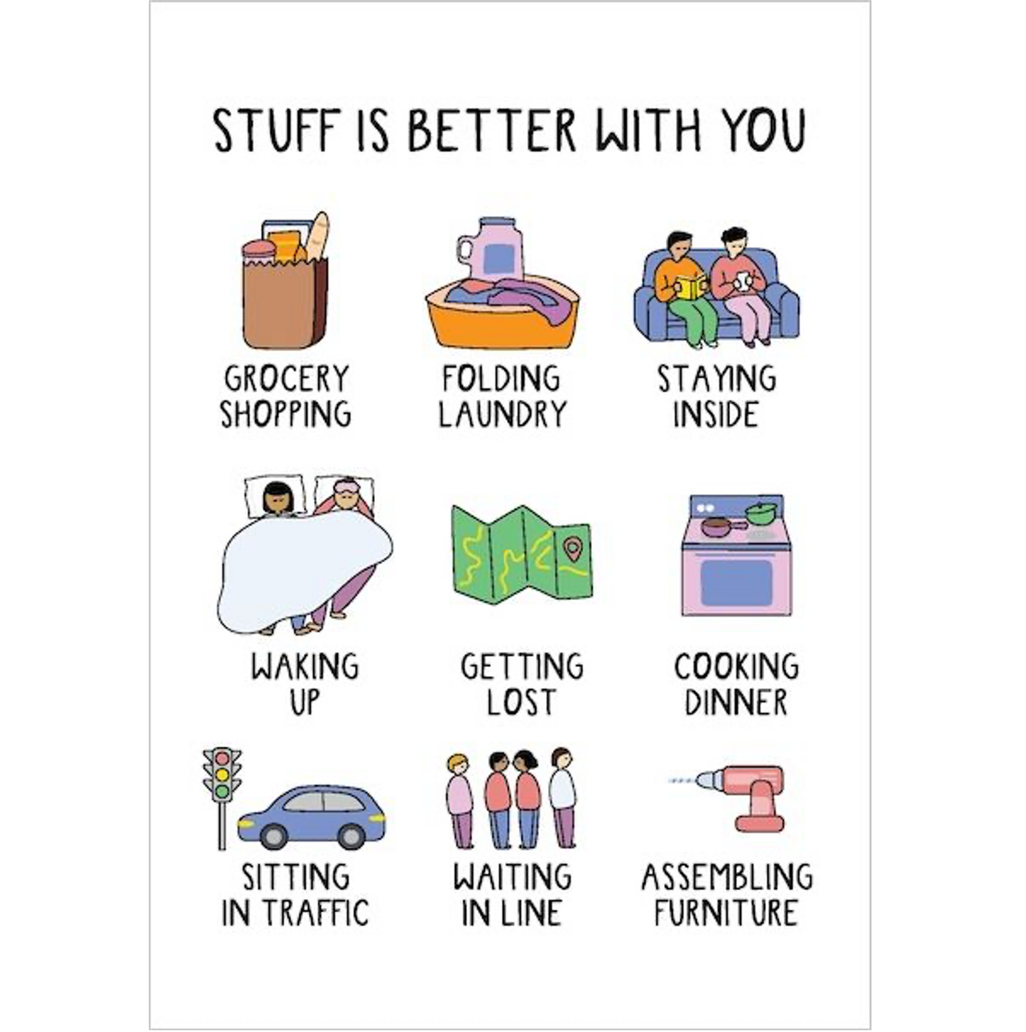 Stuff is Better Greeting Card