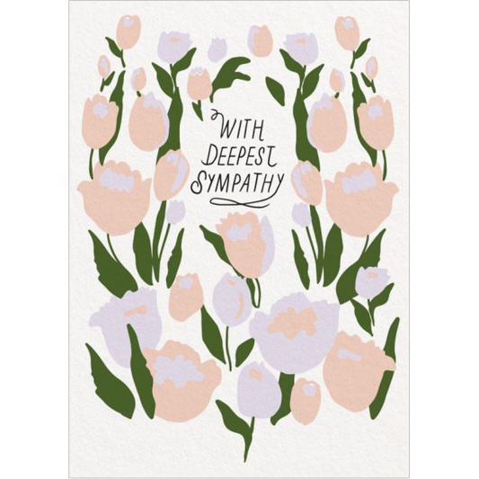 Floral Deepest Sympathy Greeting Card