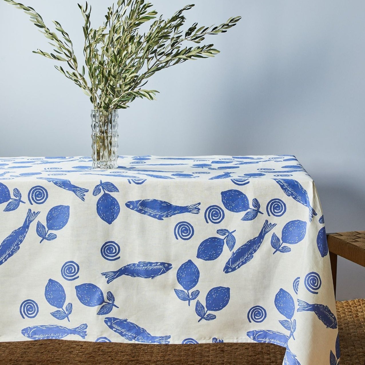 Sardines Blue Tablecloth