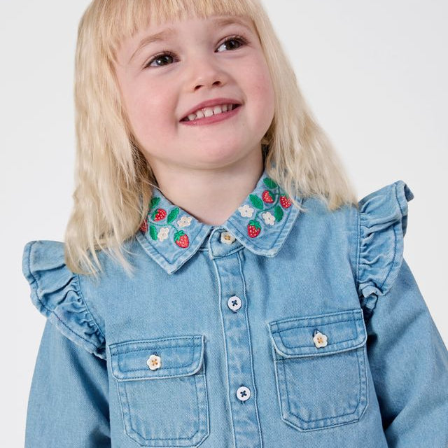 Wild Strawberry Gingham Padded Kids Jacket