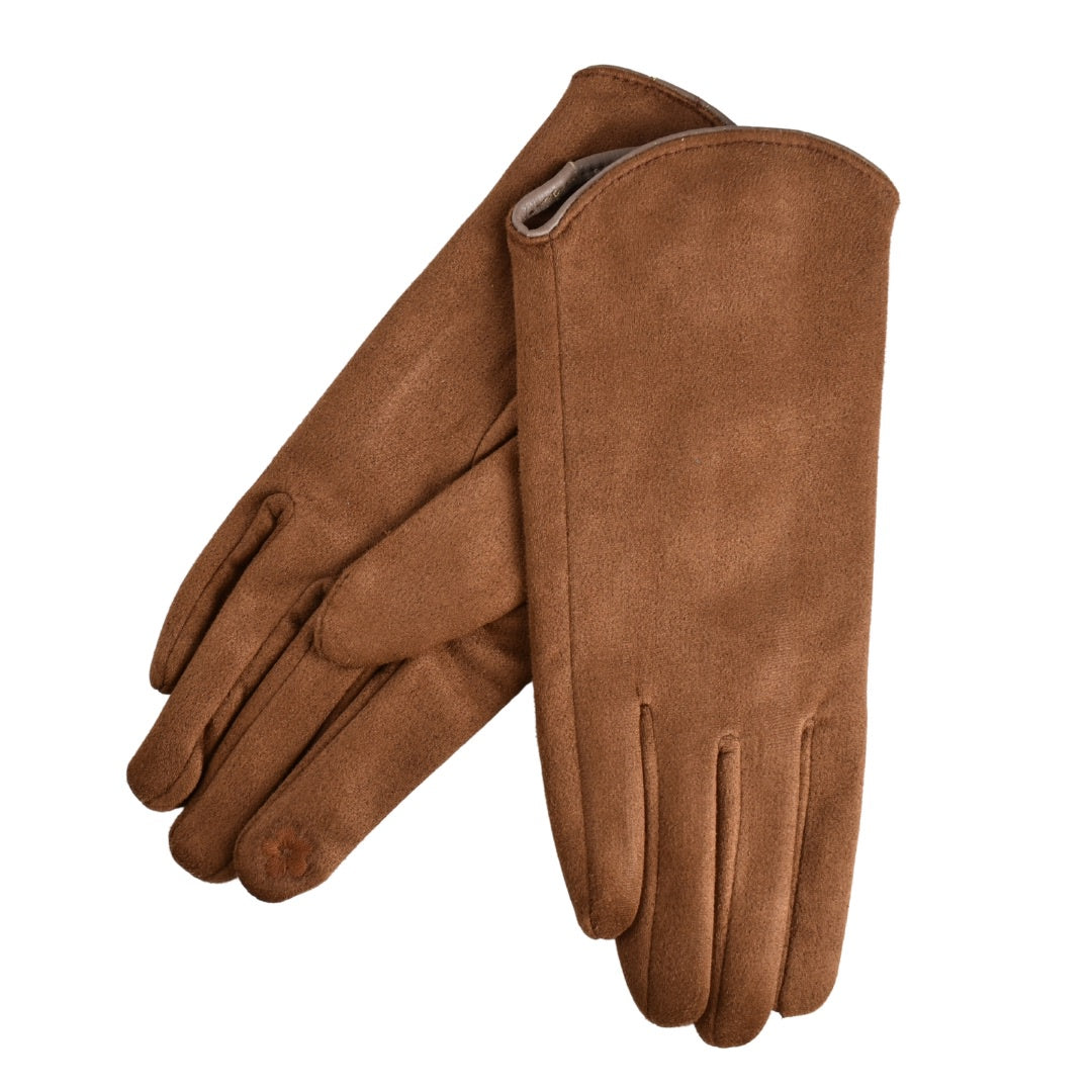 Curve Trim Gloves Tan