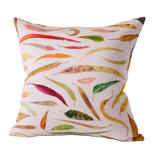Fallen Gum Linen Cushion With Feather Insert