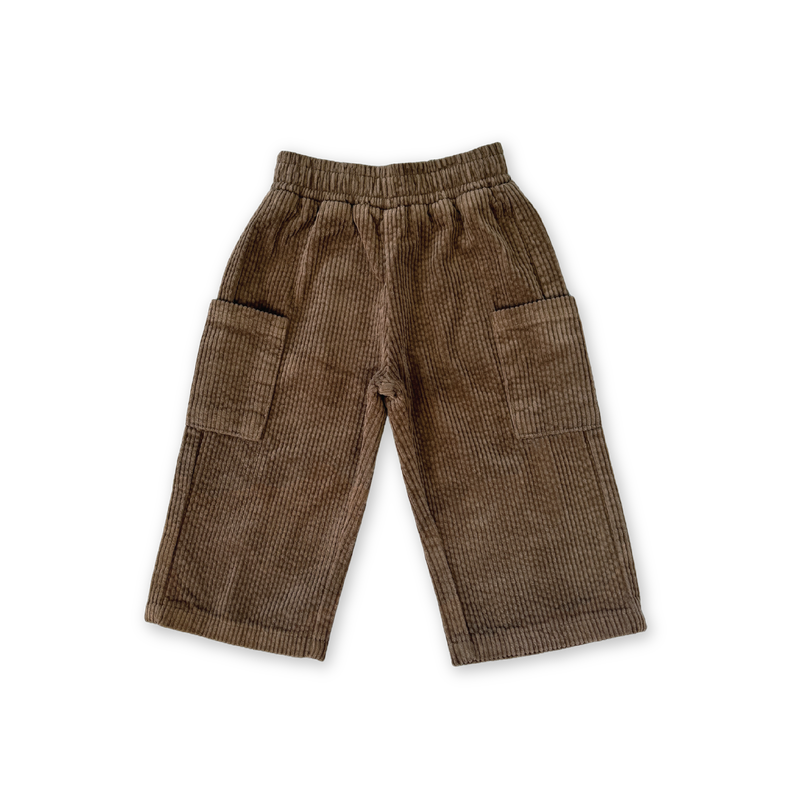 Espresso Organic Cord Kids Pocket Pant