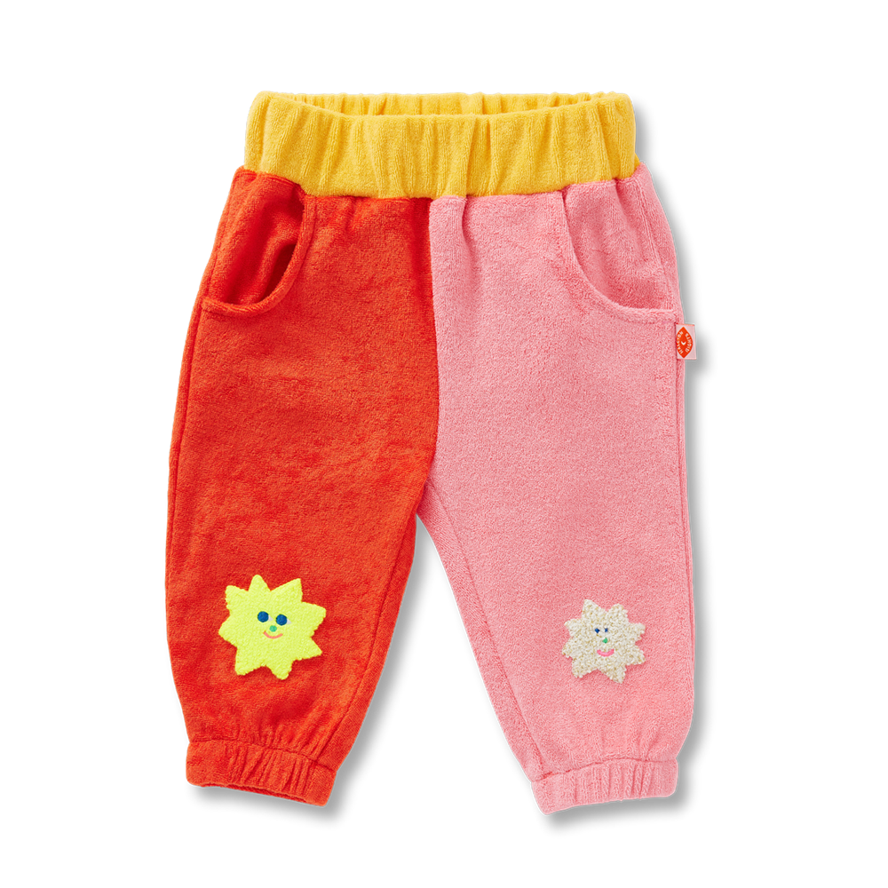 Stars Pink Terry Baby Pants