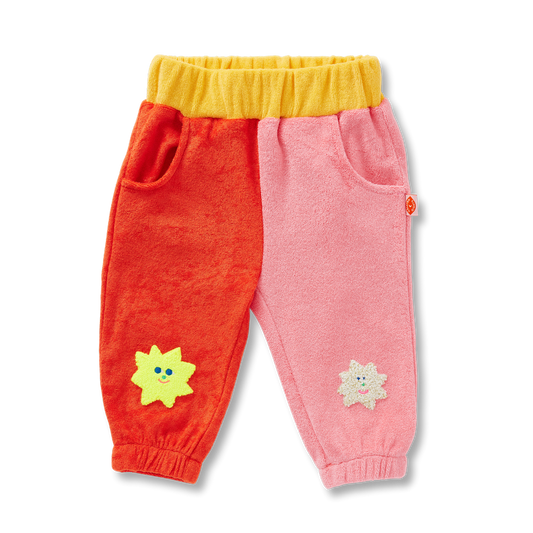 Stars Pink Terry Baby Pants