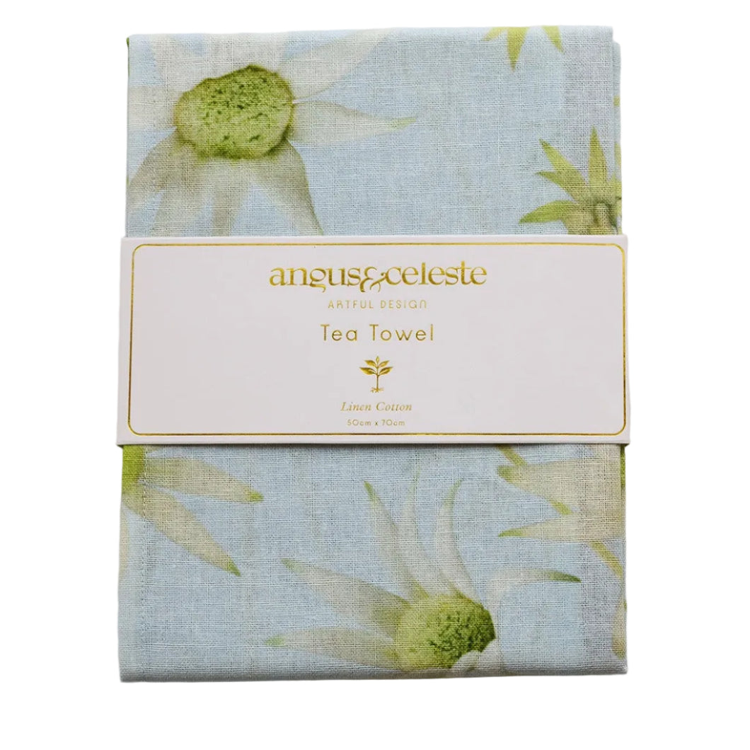 Flannel Flower Linen Blend Tea Towel
