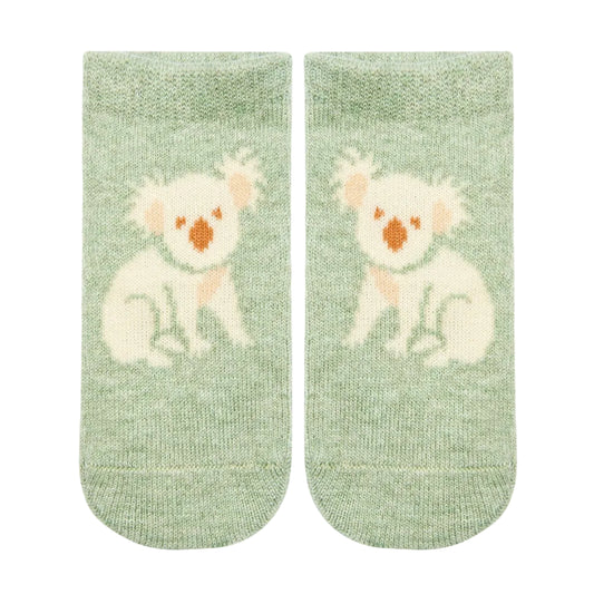 Koala Jacquard Organic Ankle Socks