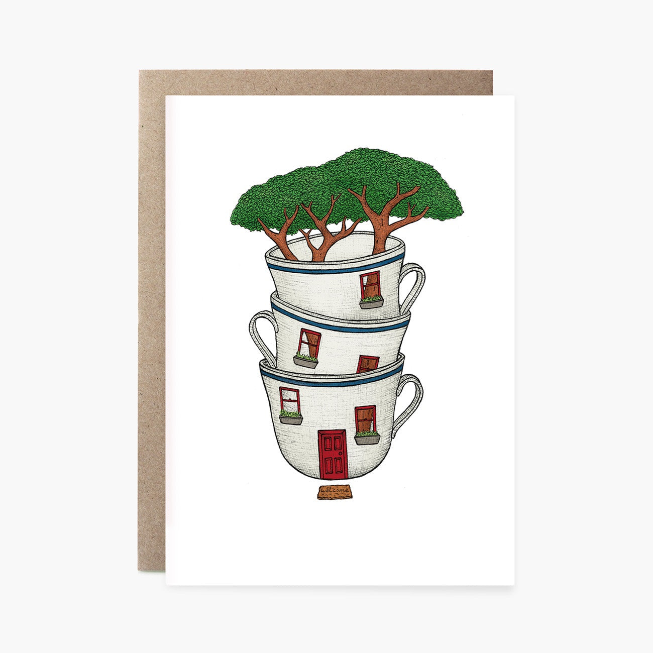 Tree in a Teacup Greeting Card