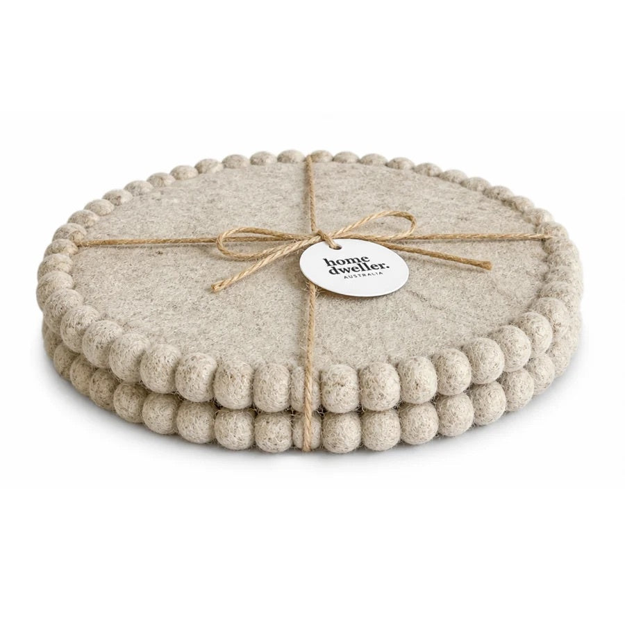 Cloud Felt Trivets Set of 2