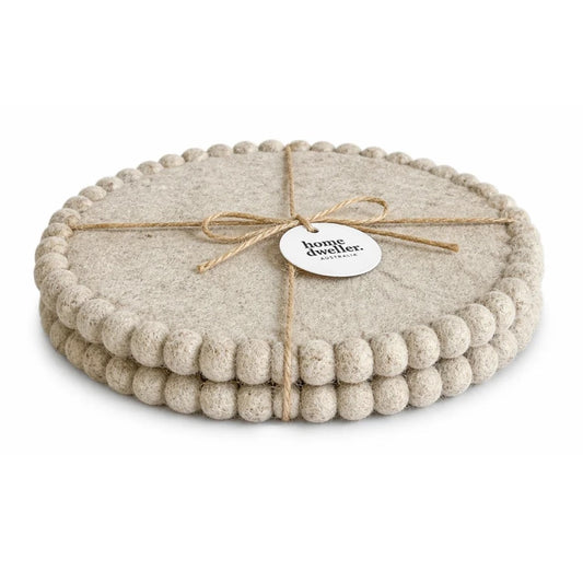 Cloud Felt Trivets Set of 2