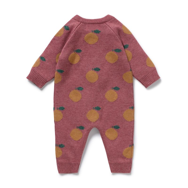 Clementine Organic Knitted Jacquard Growsuit