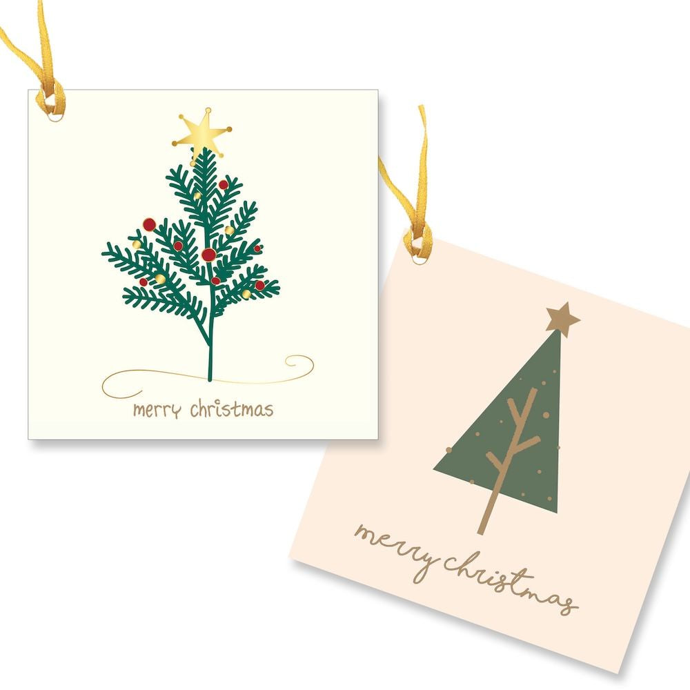 Trees Set of 10 Christmas Gift Tags