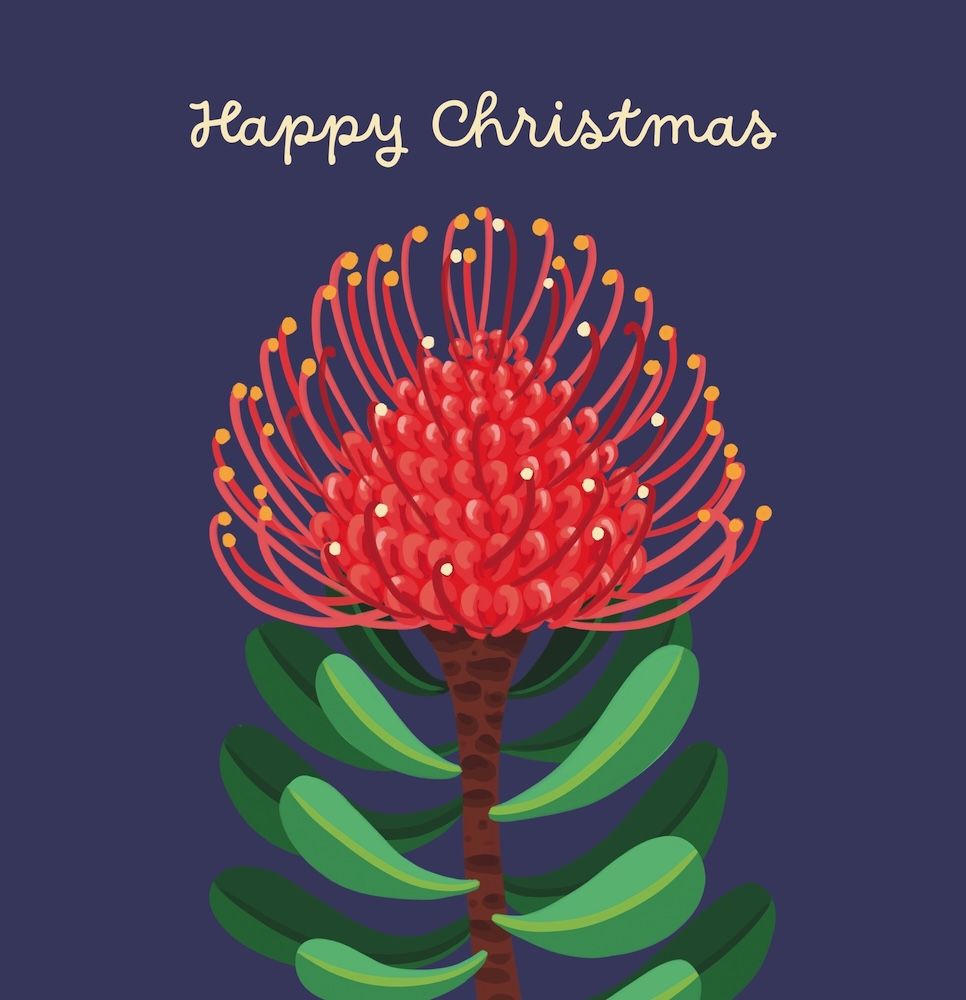Christmas Flower Charity Cards Set of 10