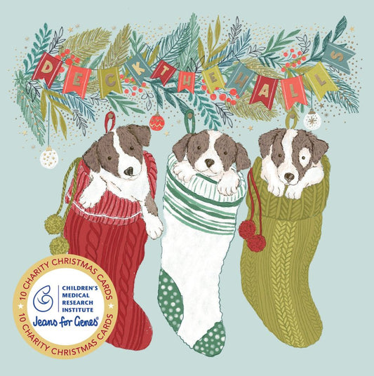 Cheeky Puppies Charity Christmas Cards Set of 10