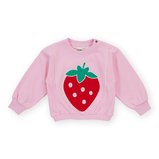 Jumbo Strawberry  Piped Sweater